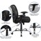 Emma and Oliver Big & Tall 400 lb. Rated Mesh Swivel Ergonomic Task Office Chair with Height Adjustable Back and Arms